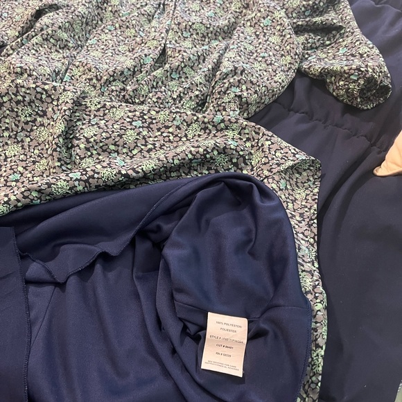 Accidentally In Love Dress Large Navy/Green - Picture 4 of 4